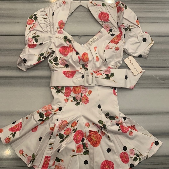 For Love And Lemons Pink Floral Mini Dress - Picture 5 of 11